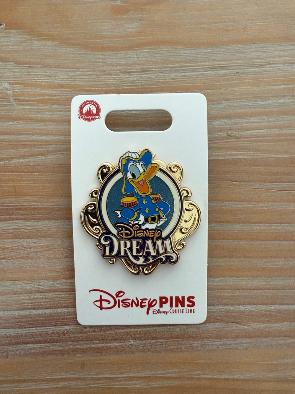 Disney Donald Duck Decorative Gold and Blue Enamel Pin